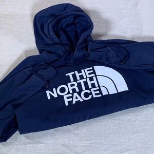 The North Face Blue Hoodie Womens Size S Logo Pullover Casual Comfort